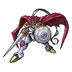 Pixel Robot with Sword and Shield