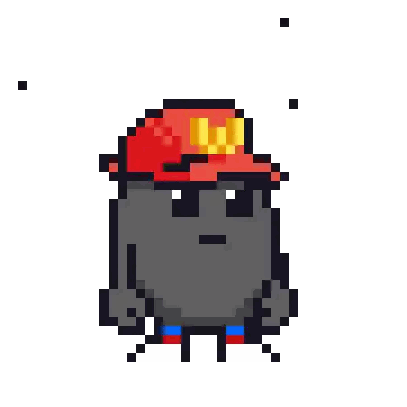 Pixel Skull Holding It