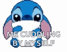 Pixel Stitch Me Cuddling By Myself