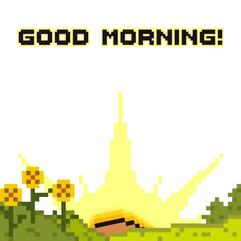 Pixel Sun Good Morning