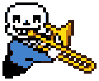 Pixel Trombone Sticker GIF