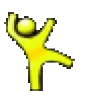 Pixel Yellow Person Singing