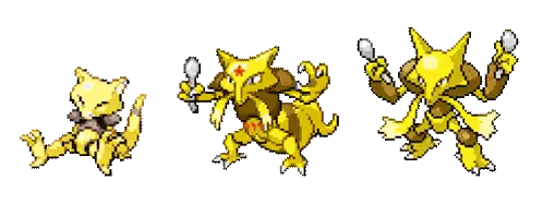 Pixel Yellow Pokémon With Red Star