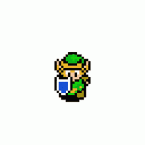 Pixel Zelda Link Walking GIF