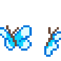 Pixelated Blue Butterflies GIF