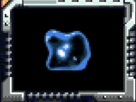 Pixelated Blue Object GIF