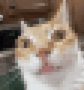 Pixelated Cat Sticking Out Pink Tongue GIF