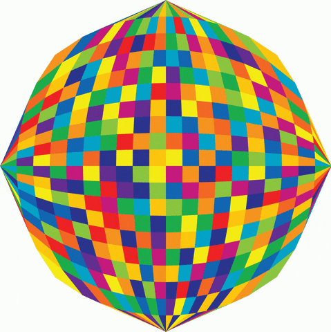 Pixelated Colorful Optical Illusion GIF