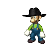 Pixelated Dancing Luigi Cowboy Hat GIF