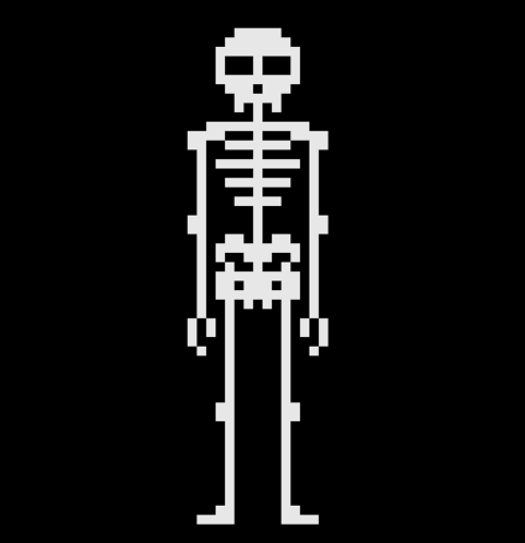 Pixelated Dancing Skeleton Meme GIF
