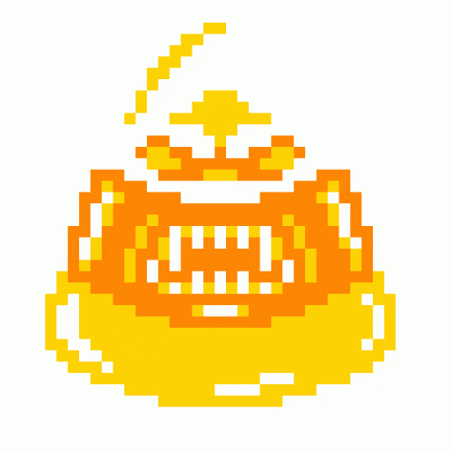 Pixelated Devil Candy Corn GIF