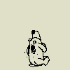 Pixelated Dog Springs Boing To Right GIF