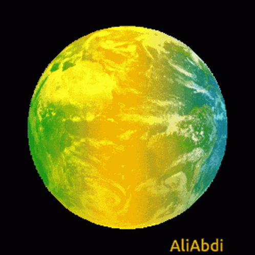 Pixelated Earth With Aliabdi