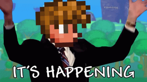 Pixelated Face It's Happening GIF