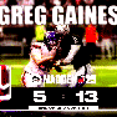 Pixelated Football Game With Greg Gaines