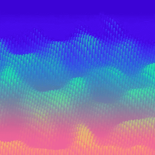 Pixelated Gradient Color Waves GIF