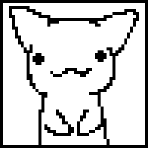 Pixelated Illustration Cat Licking GIF