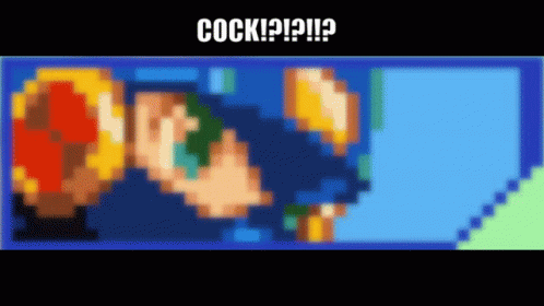 Pixelated Man Saying Cock