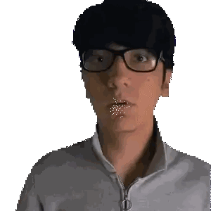 Pixelated Man with Glasses and Zipper