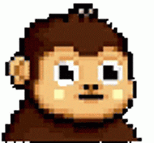 Pixelated Monkey Dancing Wears Glasses GIF
