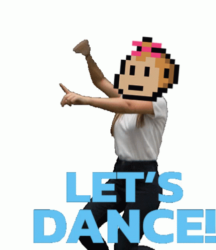 Pixelated Monkey Face Let's Dancing GIF
