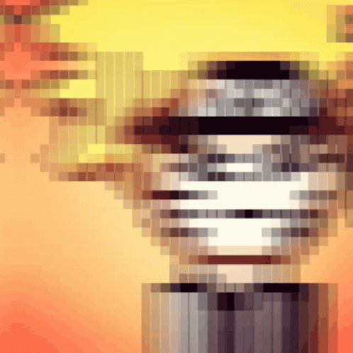 Pixelated Naruto Sage Mode GIF
