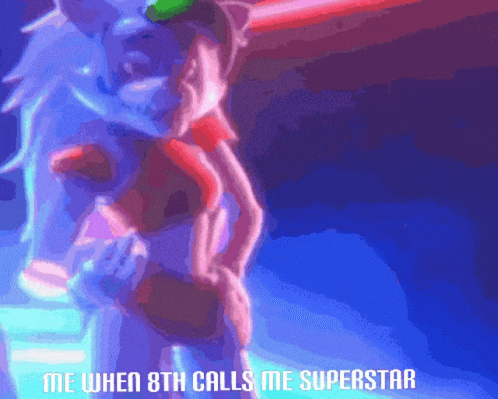 Pixelated Person Me When 8th Calls Me Superstar