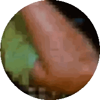Pixelated Person's Face in Circle