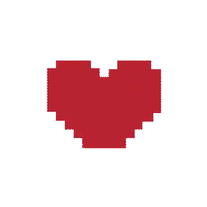 Pixelated Red Heart