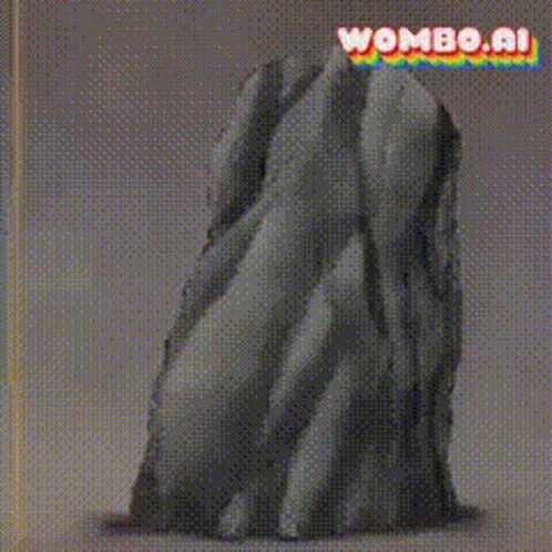 Pixelated Rock With Wombo.ai GIF