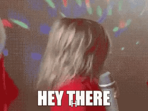 Pixelated Woman Saying Hey There