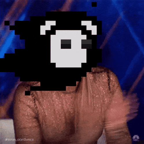 Pixelated Woman With Question Mark