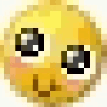 Pixelated Yellow Smiley Face
