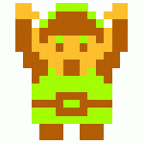 Pixelated Zelda Spinning GIF