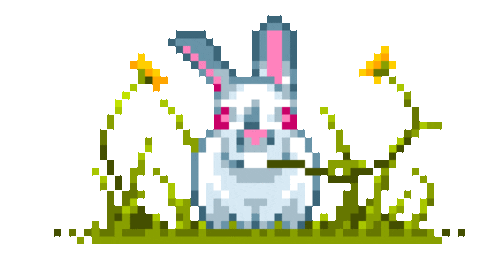 Pixibit Rabbit and Grass Sticker