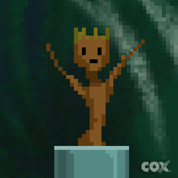 Pixilated Baby Groot Dancing GIF