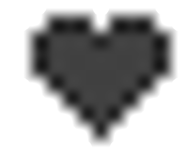 Pixilated Black Heart Jumping GIF