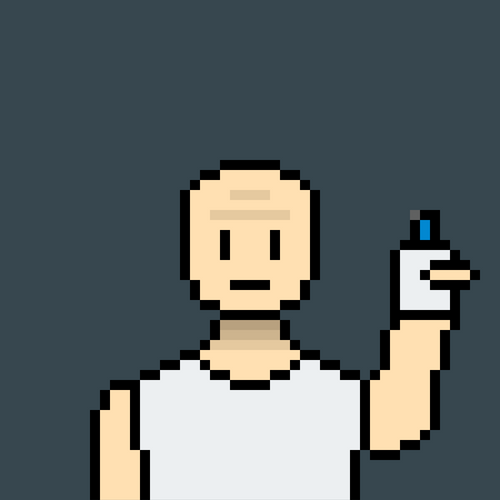 Pixilated Mr Clean Spraying Soap GIF