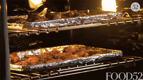 Pizza Cooking on Grill in Circle