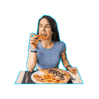 Pizza Eating Pizza Sticker GIF