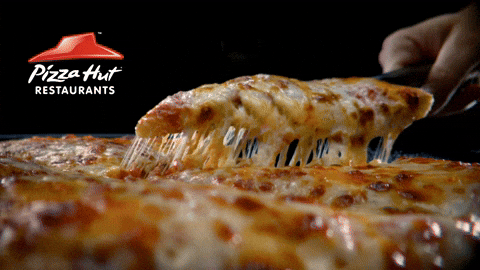 Pizza Hut Cheesy Plate GIF