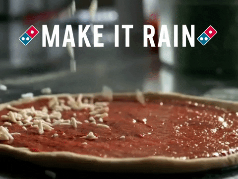 Pizza Making It Rain Cheese GIF