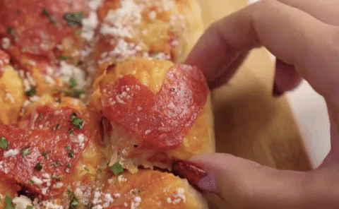 Heart Pepperoni Pizza Party GIF