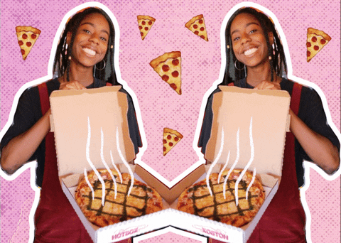 Smiling Pizza Party GIF