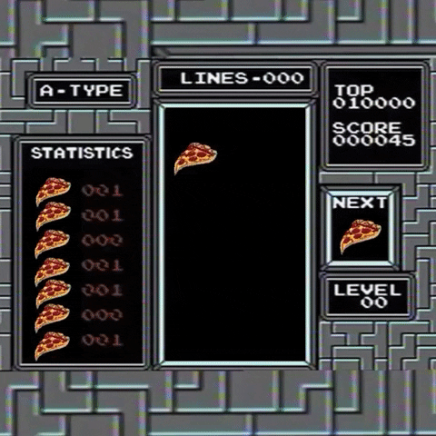 Pizza Tetris Game GIF