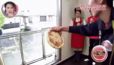 Pizza Throwing Into Microwave GIF