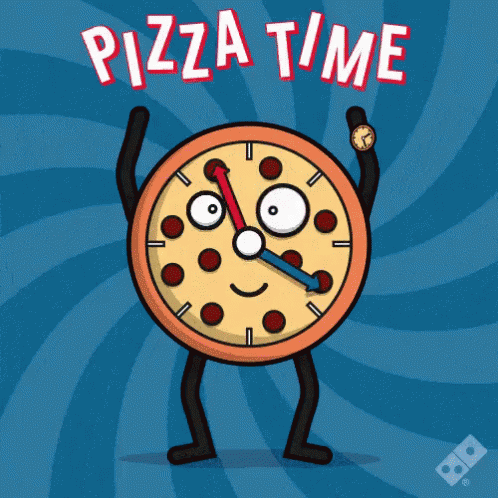 Pizza Time Animated Clock GIF