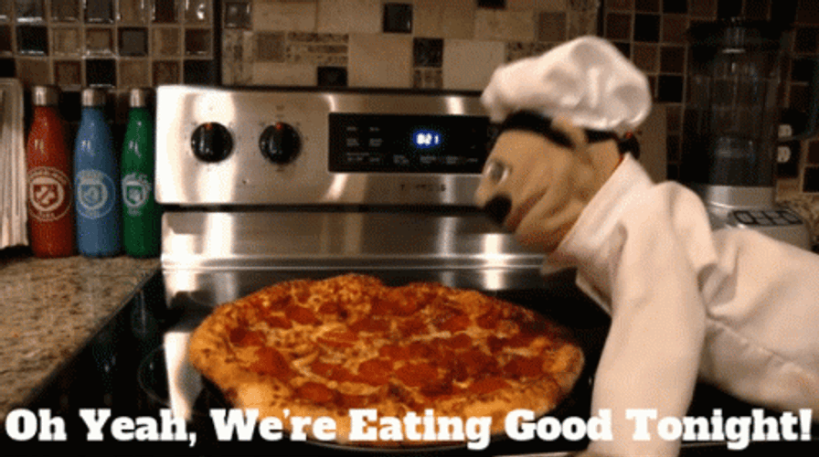 Pizza Time Puppet Chef GIF