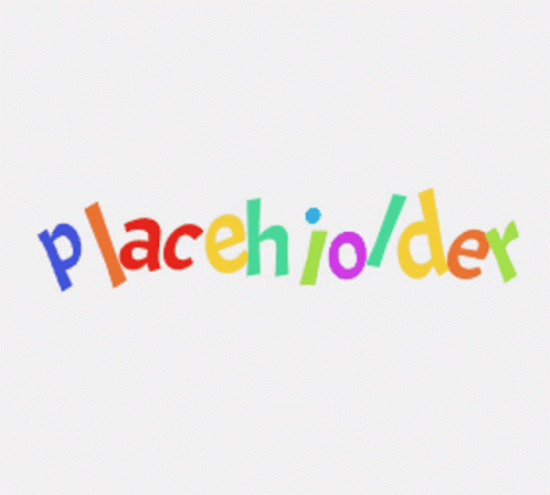 Placeholder in Colorful Letters