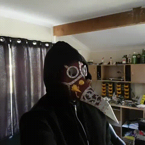 Plague Doctor Halloween Costume GIF